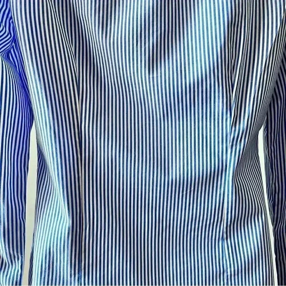 J. Crew Minimalist Slim Fit Classic Striped Button Down Shirt Size 2 Tall - Picture 5 of 6